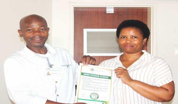 Acting District director Mr BP Fakude and IPC Manager Ms ZP Mpotshane